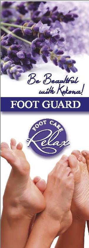 FOOT GUARD RELAX Active foot care with NATURAL LAVENDER OIL RELAX FOOT DEO-SPRAY It has a deodorizing and cooling effect.
