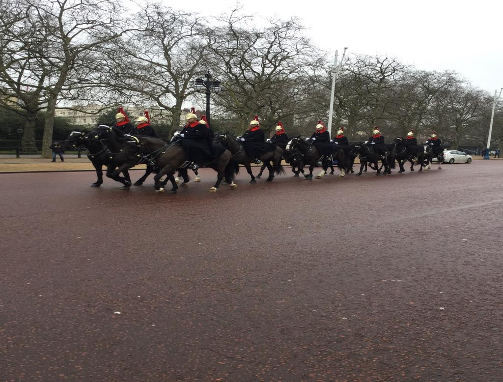 in for a visit. We did see a parade down The Mall of soldiers on their horses.