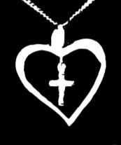 Heart Dangly Cross Necklace
