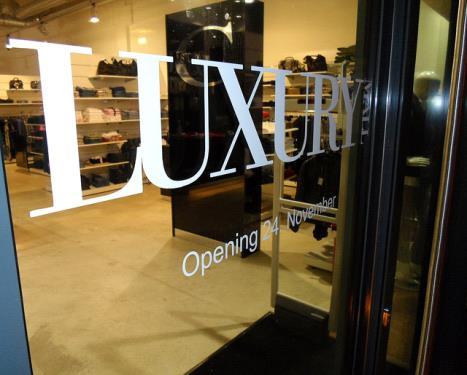 inside a luxury store, how about a upscale malls or a well to do office space.