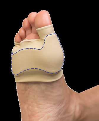 OSFM #P44 Visco-GEL Forefoot Protection Sockette Complete plantar forefoot protection,
