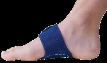 cushion that supports the plantar fascia. Designed for wear under or over socks.