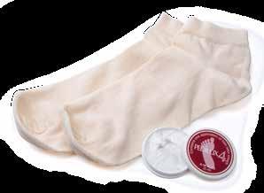 Massage onto feet and toes and wear the cotton Absorption Socks (included) overnight.