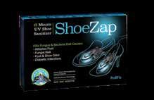 15 Minutes and 4 Easy Steps to Microscopically-Clean Shoes 1 Place Sanitizers in Shoes 2 Place Shoes & Sanitizers in UV-Proof Safety Bags 3 Power On 4 Device Turns Off Automatically After 15-Minute