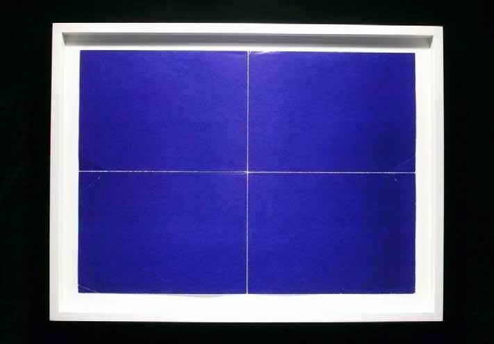Yves Klein Untitled (IKB Invite from Leo Castelli Gallery, New York) Yves Klein Color silkscreen on paper Size: 8.5 x 13.