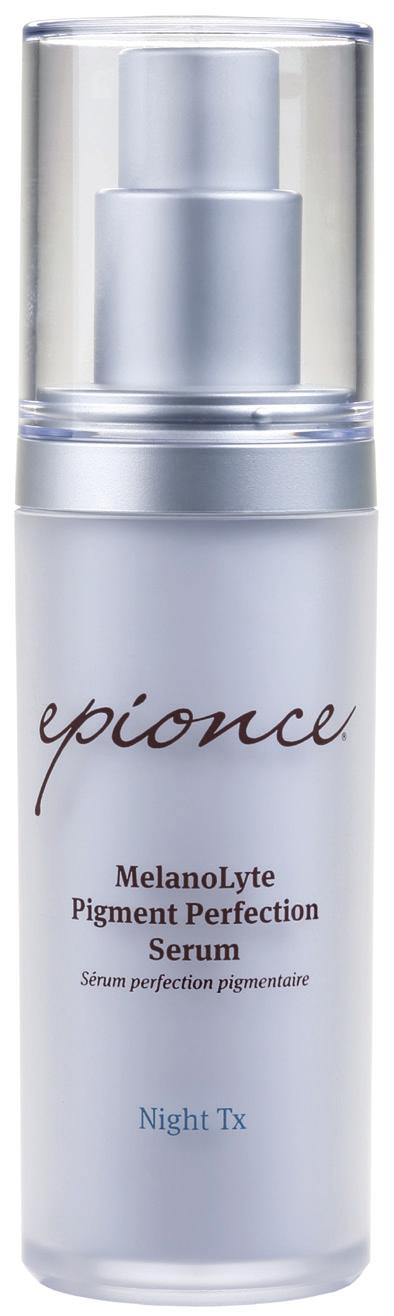 Epionce Products: Correct & Boost MelanoLyte Pigment Perfection Serum Reduces the appearance of age spots and irregular pigmentation Hydroquinone-Free Skin Type: All Skin Types Ingredient Technology:
