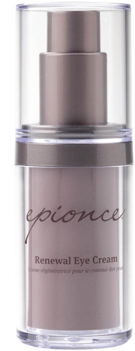Epionce Products: Renew & Fortify Renewal Eye Cream Helps reduce fine lines and wrinkles around the delicate eye area Skin Type: All Skin Types Ingredient Technology: BR AI Retail Size: 0.