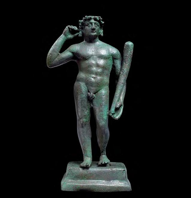 Image 1 Statuette of Herakles, 150 b c e. Afghanistan; Ai Khanum, temple with niches, sanctuary. Bronze. National Museum of Afghanistan. Who is represented here?