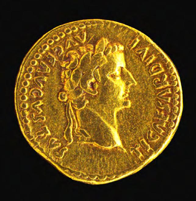 Image 18 Roman coin of Tiberius (obverse), 14 37 c e.