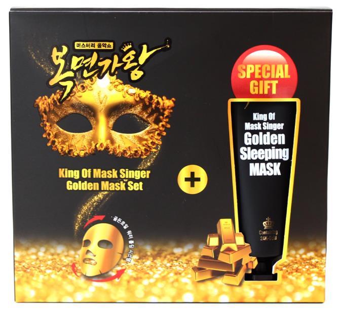 system) 7. 99.5% 24K gold included with moisturizing protection sleeping pack 8.