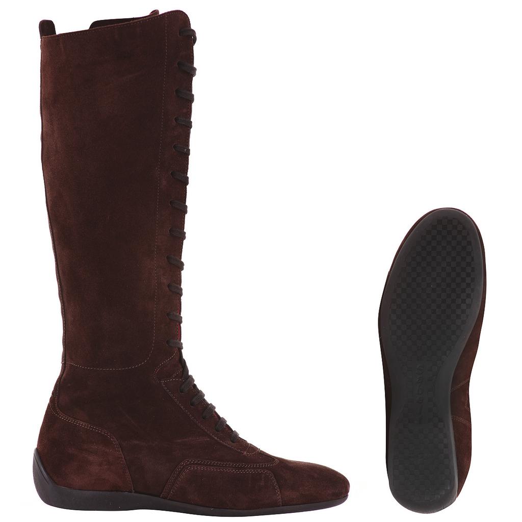 ED 9PLUSW-DENVER Sabelt Fastback driving boot for women with upper in oiled suede, lining in full grain leather and breathable fabric.