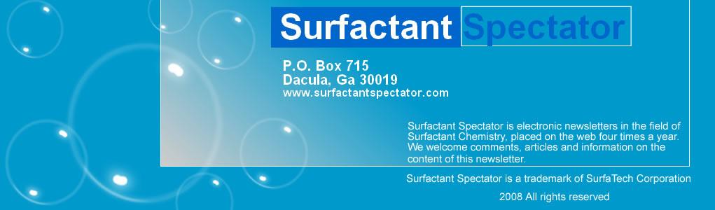 Supplemental January 2009 Editor s note: The Surfactant Spectator is always looking for articles that are of interest to our readers.