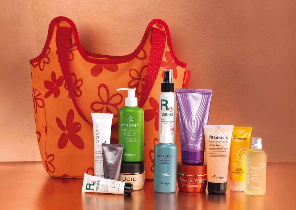 GIFT WITH PURCHASE FREE HANDBAG- SHAPED COOLER BAG! cool SUMMER Skincare includes: Forever Young, Essense, DermaLIFT II, Lucid, Sensitìv, Hydrafine, Synergy, Face Facts and 180 Skin Elements for Men.