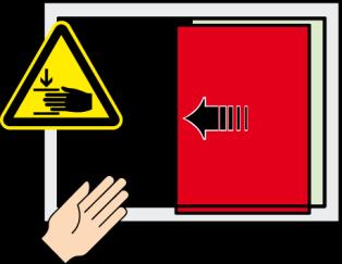 2.2.3 Tilt&Slide hardware Safety relevant symbols Symbol Danger of injury through trapping of body parts in the opening gap between sash and