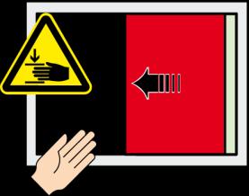 2.2.2 Lift&Slide/Lift&Slide&Tilt hardware Safety relevant symbols Symbol Danger of injury through trapping of body parts in the