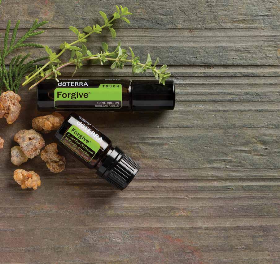 dōterra Forgive Essential Oil Blend dōterra Forgive is a blend of tree and herb essential oils that provide a refreshing aroma that promotes a grounding effect.