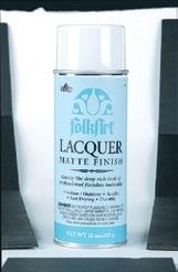 Gloss Matte Satin Finish Finish Finish 2 oz. 895 4 oz. 892 893 894 8 oz. 861 864 891 FolkArt Acrylic Lacquers Fast-drying spray-on lacquers formulated for use indoors and out.