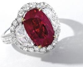 Originating from Burma s Mogok valley famed for the best rubies in the world, the two matching rubies, each weighing over five carats, possess a homogeneous red colour with good saturation and