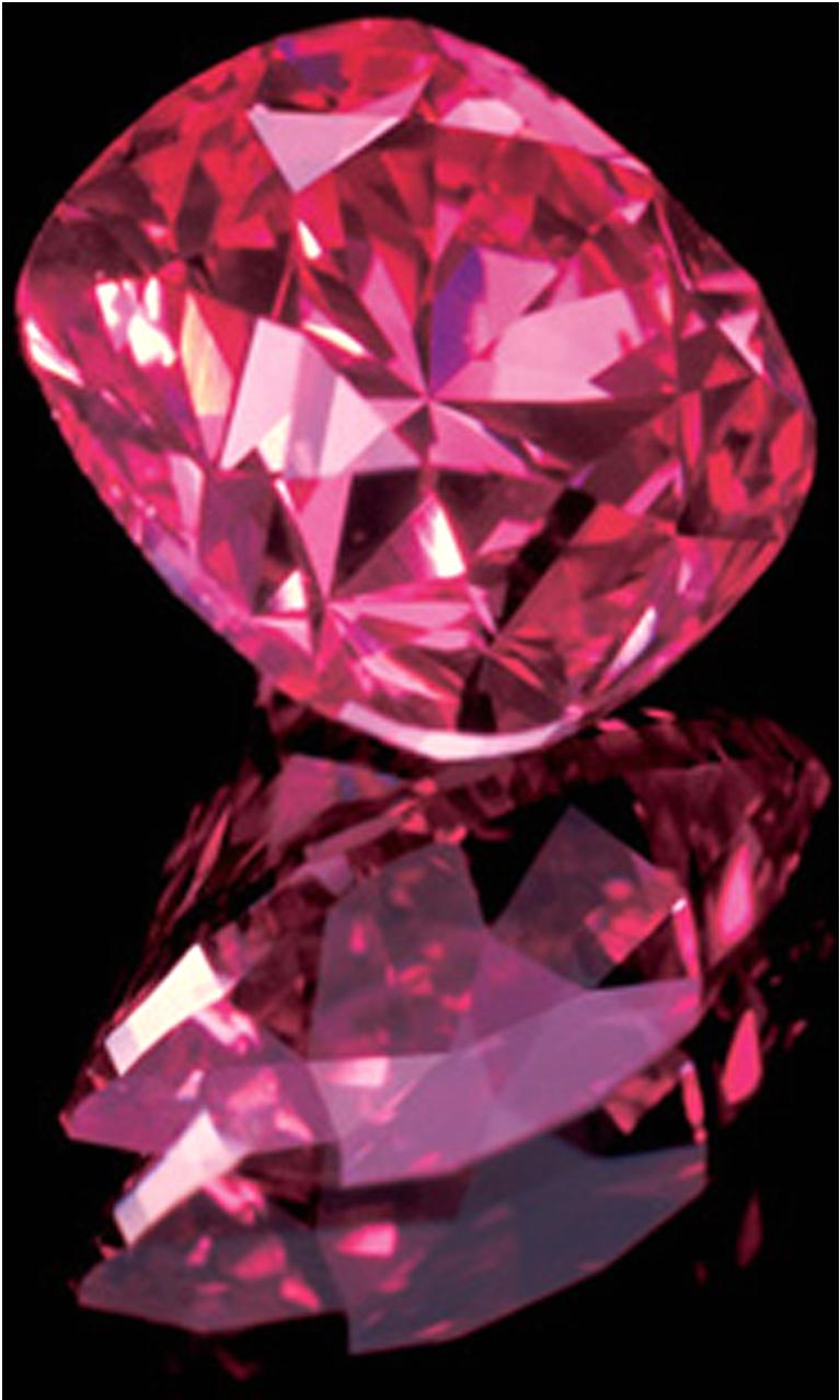 Pink Diamonds Pink Diamonds are colored by layers of graining that are thought to by