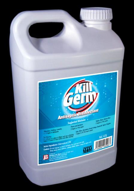 *Available in 250ml, 5L, 20L and 200L packaging Killgerm