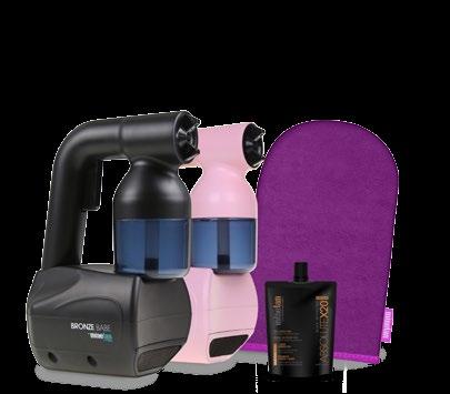 The system has been designed to be used at home, for mobile or traveling tanners or in a professional environment like a beauty salon.