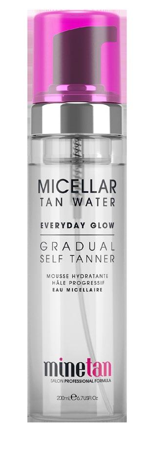Next, immediately apply our Pre Shower Gel MineTan now brings the magic of micellar water to the self tanning world.