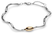 Jewellery BRACELET TJ1533 Crosscut bracelet with lobster Black PU strap.