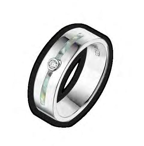 54 55 56 57 54. RG 028 Silver Silver ring with zirconia 109.00 55.