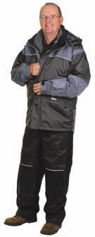 TEMPEST II WATERPROOF OUTERWEAR Durable hi-tech polyester and PVC shell protects you from the elements Double sewn, taped and heat-sealed seams for 100% waterproof protection 100% waterproof,