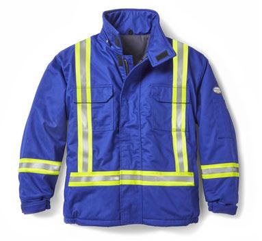 Wind & Vapour Barrier Two Chest Pockets with Flaps Two Hand Warmer Side Pockets Royal Blue FR4006RB (Back) Insulation: 7oz.