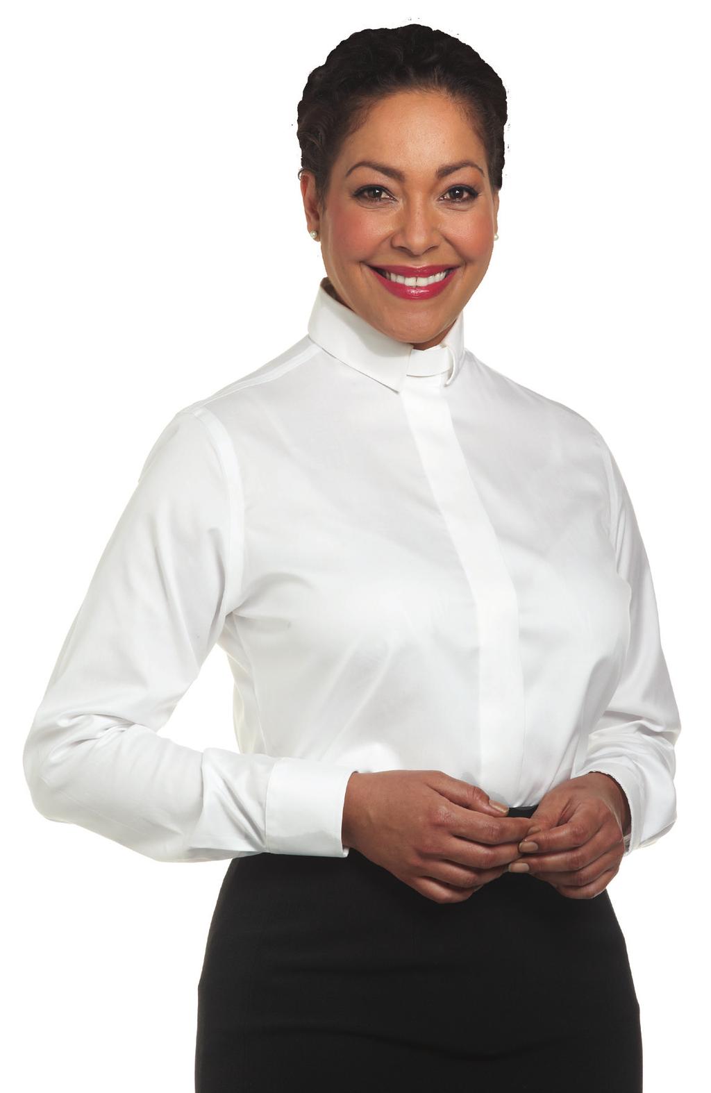Prices effective January 1, 2018 through December 31, 2019 Women s Long Sleeve Tab Collar Clergy Shirts You ll enjoy the look and comfort of these clergy shirts, tailored in machine washable