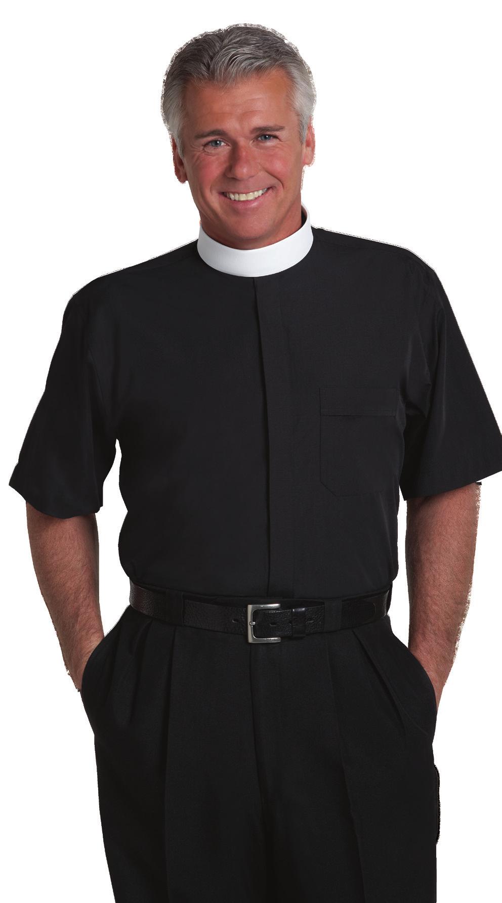 Prices effective January 1, 2018 through December 31, 2019 Men s Short Sleeve Banded Collar Clergy Shirts Generously
