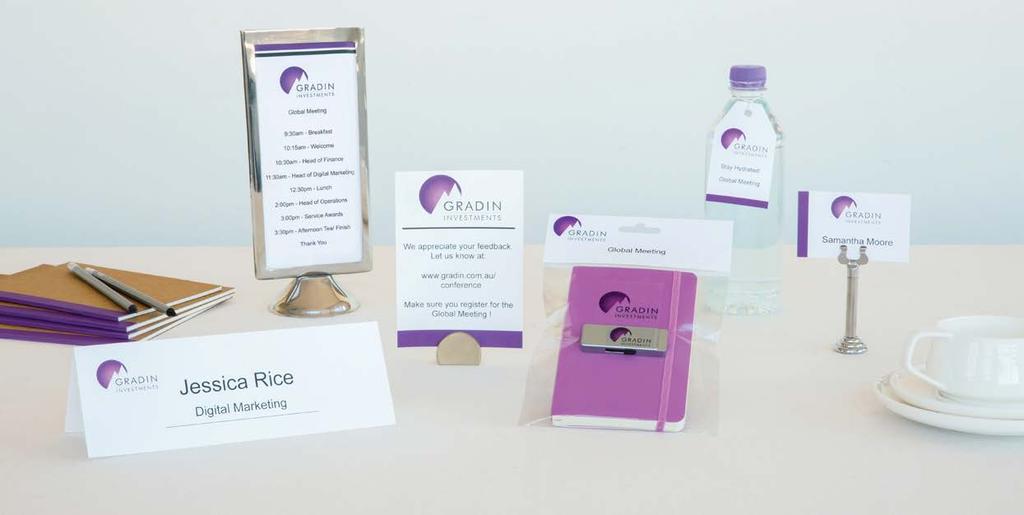 Delegate Table Folded White Placecards Personalised place cards for