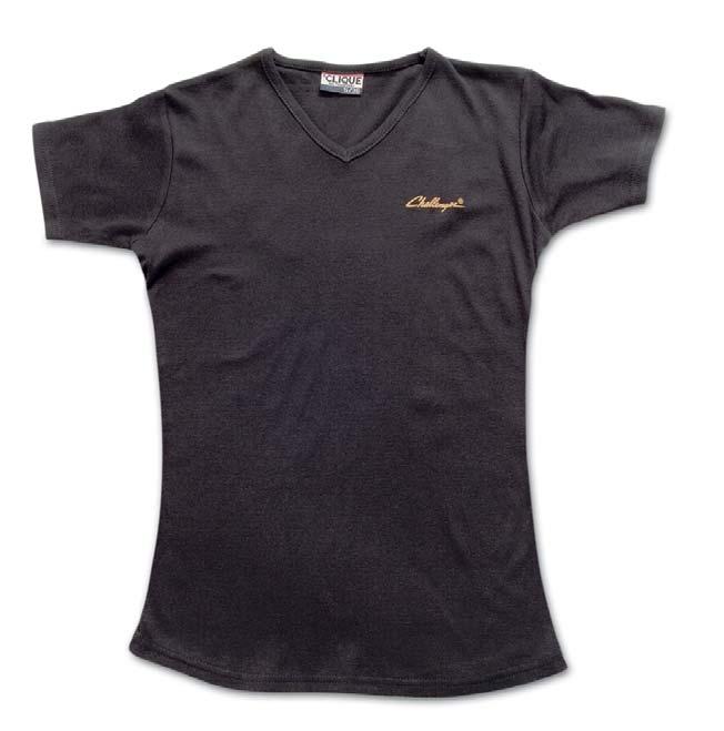 A074 Ladies T-Shirt Lani Ladies classic black V-Neck fitted