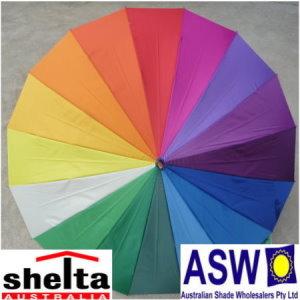 (1638) RAINBOW 16 RIB - $25 (RU-SH1638) Rainbow - 16 Different Colour Panels (1999) SILVERADO UPF