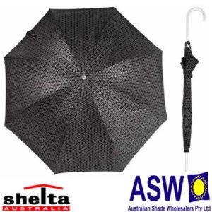 Inside) Silverado is an Umbrella Monogram in Silver on Black background (2100) SILVER DAWN UPF 50+