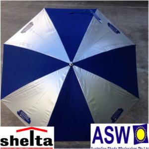 Folding Umbrellas CANCER COUNCIL GOLF UPF 50+ - $35 (RU-SHGCC) Silver/Navy Alternate Panels
