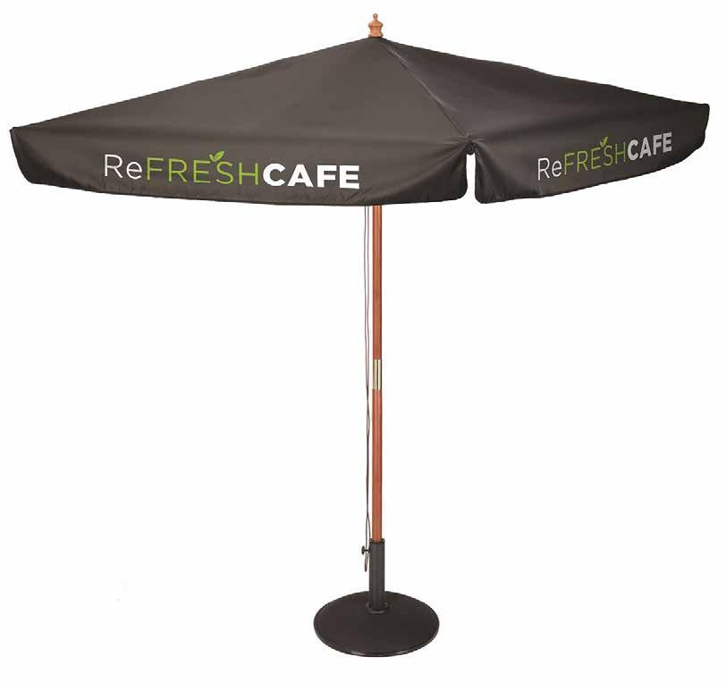 ROMA 2.5mt wood parasol Product Code: MPAR25 Wood Cafe Parasols.
