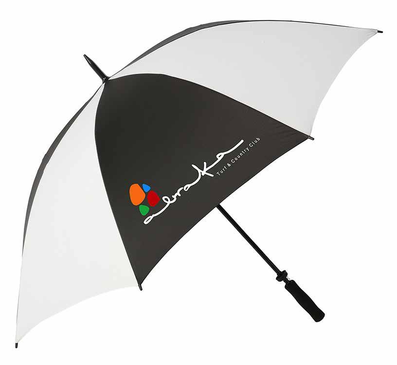Clubman Golf Umbrella Product Code: M605 This 75cm golf umbrella is manual opening and has a full fibreglass frame