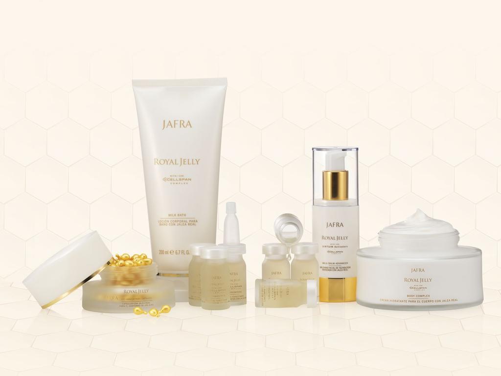 Legendary care just for you Experience the richness of Royal Jelly for ultimate skin restoration. ROYAL JELLY 20% OFF 28 www.jafrausa.