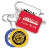 Molded 2-D Bag Tag #NK2171 Available in any shape or size under 12 square inches. White plastic strap included.
