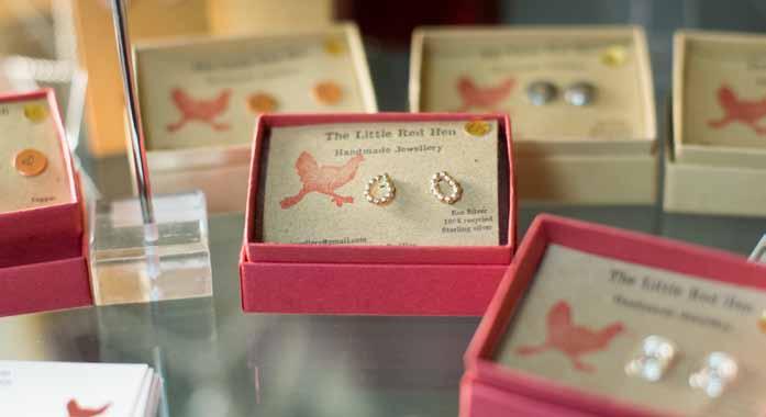 The Little Red Hen The Little Red Hen is Alix Leeds. She uses traditional metalsmith techniques and silver clay to design unique jewellery.