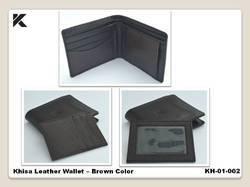 Color Leather Khisa Wallet - Brown