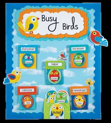 12 The Boho Birds Birdhouses Pop-Its Bulletin Board Set is also perfect for