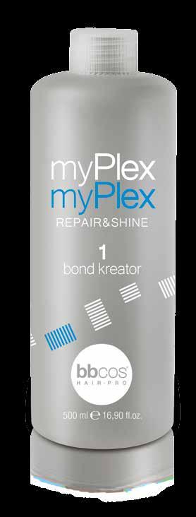 From the BBCOS research labs is born myplex, a protective restructuring long-life product of the latest generation, containing copolymers of amino acids and maleate that acts internally and