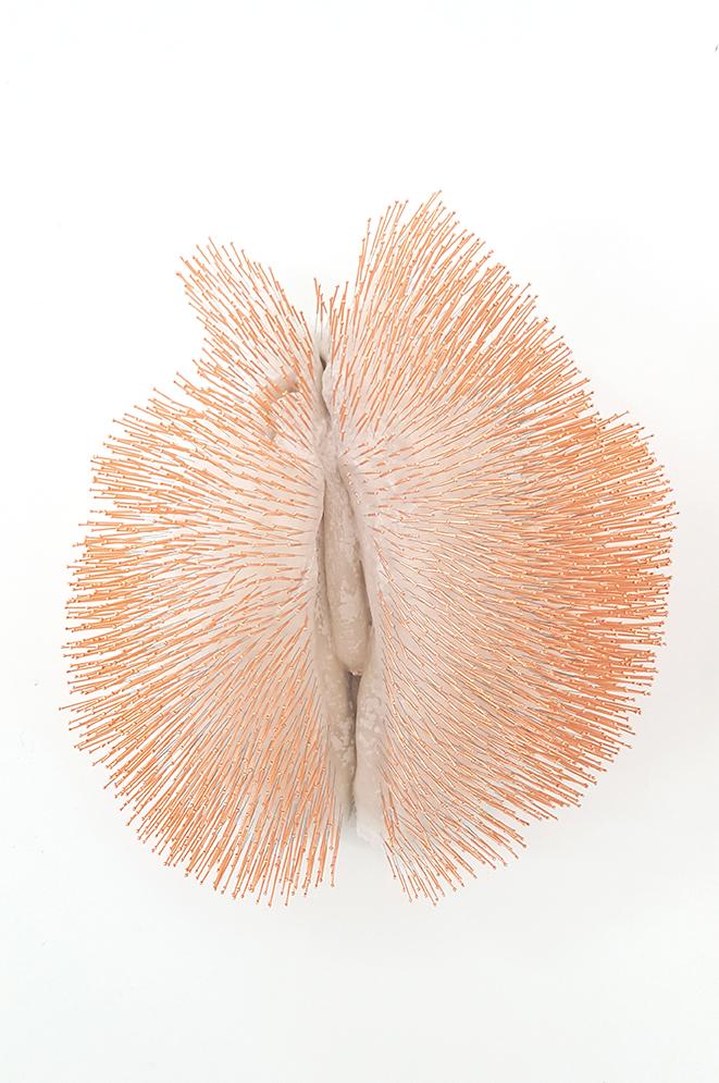 Lungs (needles), 2015-2016 Plaster, Wax, Acupuncture