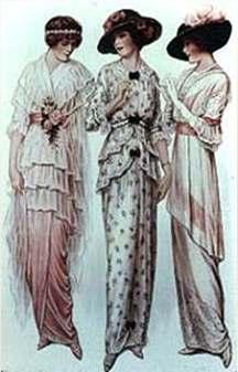 1911-1920 World War I Hobble skirts- women s