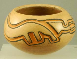 Lot # 411 411 Southwest American Native terracotta pot signed