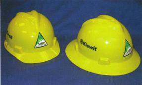 MSA Safety Hard Hats Protective Caps and Hats V-Gard Suspension MSA815565KW MSA477710KW MSA815387KIEWIT MSA488146KW Hi-Viz Lime Green Cap w/ Think Safety / Kiewit Logo Yellow Cap w/think