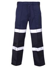 around front/sides 2 side pockets & 1 back pocket Partially elasticated waistband Corporate